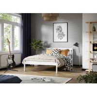 Detská posteľ z masívu borovice TINA - 200x120 cm - BIELA