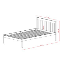 Detská posteľ z masívu borovice TINA - 200x120 cm - OLIVOVO ZELENÁ