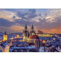 DINO Svietiace puzzle Pohľad na Hradčany 1000 dielikov