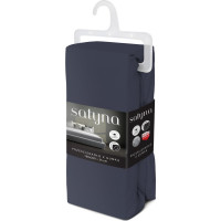 Prestieradlo FASHION 200x160 cm + 25 cm - bavlnený satén - tmavo modré