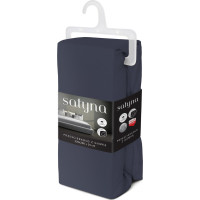 Prestieradlo FASHION 220x200 cm + 25 cm - bavlnený satén - tmavo modré