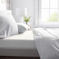 Bavlnená prestieradlo FASHION 200x90 cm + 25 cm - biele