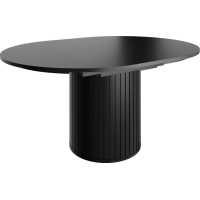 Rozkladací okrúhly jedálenský stôl ZANTE ZA9 - čierny