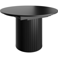 Rozkladací okrúhly jedálenský stôl ZANTE ZA9 - čierny