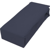 Prestieradlo FASHION 220x200 cm + 25 cm - bavlnený satén - tmavo modré