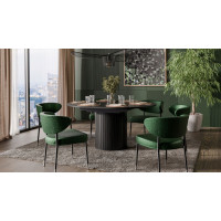 Rozkladací okrúhly jedálenský stôl ZANTE ZA9 - čierny