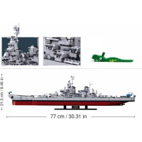 Sluban Model Bricks M38-B1291 Bojová loď USS Missouri 1:350