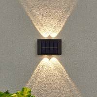 Solight LED solárne nástenné svetlo, teplá a studená biela, 15x10cm