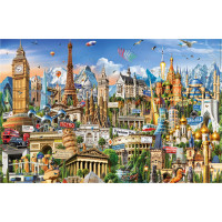 EDUCA Miniatúrne puzzle Symboly Európy 1000 dielikov