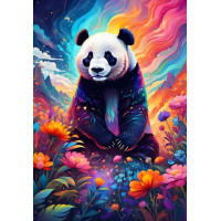 ALIPSON Puzzle Farebná panda 1000 dielikov