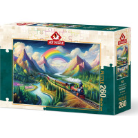 ART PUZZLE Puzzle Dúhový vlak 260 dielikov