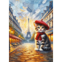 ART PUZZLE Puzzle Mačací umelec v Paríži 260 dielikov