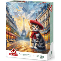 ART PUZZLE Puzzle Mačací umelec v Paríži 260 dielikov
