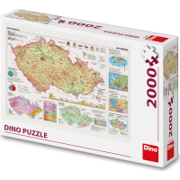 DINO Puzzle Mapa Českej republiky 2000 dielikov
