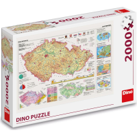 DINO Puzzle Mapa Českej republiky 2000 dielikov