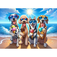 ART PUZZLE Puzzle Psíci na dovolenke 200 dielikov