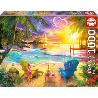 EDUCA Puzzle Pláž zamilovaných 1000 dielikov