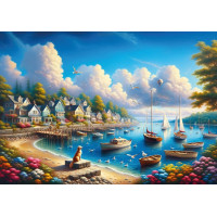 ART PUZZLE Puzzle Prístav plný plachetníc 260 dielikov