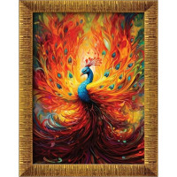 ART PUZZLE Puzzle s rámom a lepidlom 3v1 Farebný páv 1000 dielikov