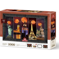 ART PUZZLE Puzzle s rámom a lepidlom 3v1 Krvavý mesiac 1000 dielikov