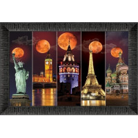 ART PUZZLE Puzzle s rámom a lepidlom 3v1 Krvavý mesiac 1000 dielikov