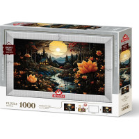 ART PUZZLE Puzzle s rámom a lepidlom 3v1 Nočné krásky 1000 dielikov