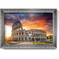 ART PUZZLE Puzzle s rámom a lepidlom 3v1 Západ slnka nad Koloseom 1000 dielikov
