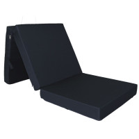 Vodeodolný rozkladací turistický matrac 195x65x10 cm - tmavo šedý