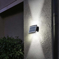 Solight LED solárne nástenné svetlo, teplá a studená biela, 15x10cm