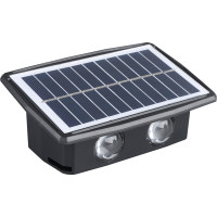 Solight LED solárne nástenné svetlo, teplá a studená biela, 15x10cm