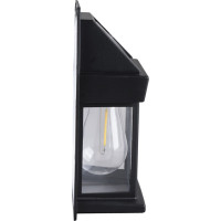Solight LED solárny lampáš nástenný, teplá biela, 12x17cm, čierna