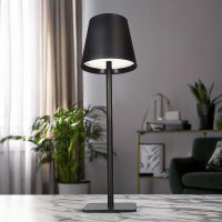 Solight LED nabíjacia lampička Lucca, 120lm, zmena CCT, stmievanie, čierna