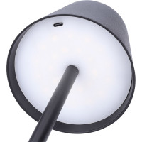 Solight LED nabíjacia lampička Lucca, 120lm, zmena CCT, stmievanie, čierna