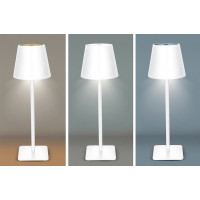 Solight LED nabíjacia lampička Lucca, 120lm, zmena CCT, stmievanie, biela