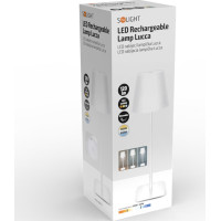 Solight LED nabíjacia lampička Lucca, 120lm, zmena CCT, stmievanie, biela