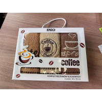 Sada kuchynských uterákov 30x50 cm (3 kusy) - COFFEE