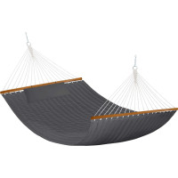 Závesná hojdacia sieť LUMO PREMIUM DUO prešívaná - 200x140 cm - šedá