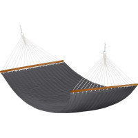 Závesná hojdacia sieť LUMO PREMIUM DUO prešívaná - 200x140 cm - šedá