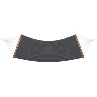 Závesná hojdacia sieť LUMO PREMIUM DUO prešívaná - 200x140 cm - šedá