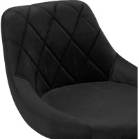 Barová stolička CYDRO VELVET - čierna / zlatá