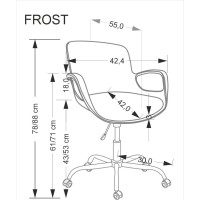 Detská otočná stolička FROST - čierna