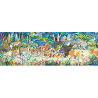 DJECO Panoramatické puzzle Lesné zvieratká 200 dielikov