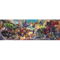CLEMENTONI Panoramatické puzzle Marvel: Hrdinovia vs. zloduchovia 1000 dielikov