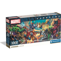 CLEMENTONI Panoramatické puzzle Marvel: Hrdinovia vs. zloduchovia 1000 dielikov