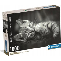 CLEMENTONI Puzzle Čiernobiele mačiatko 1000 dielikov