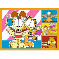 TREFL Puzzle Garfield miluje lasagne 4v1 (35,48,54,70 dielikov)