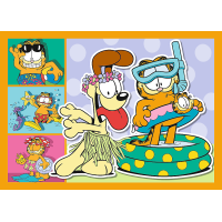 TREFL Puzzle Garfield miluje lasagne 4v1 (35,48,54,70 dielikov)