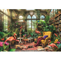 CLEMENTONI Puzzle Knižnica v skleníku 1000 dielikov