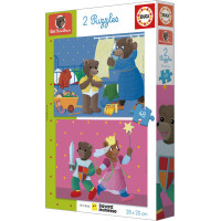 EDUCA Puzzle Petit Our Brun 2x48 dielikov
