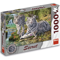 DINO Puzzle Secret Collection: Bieli tigre 1000 dielikov